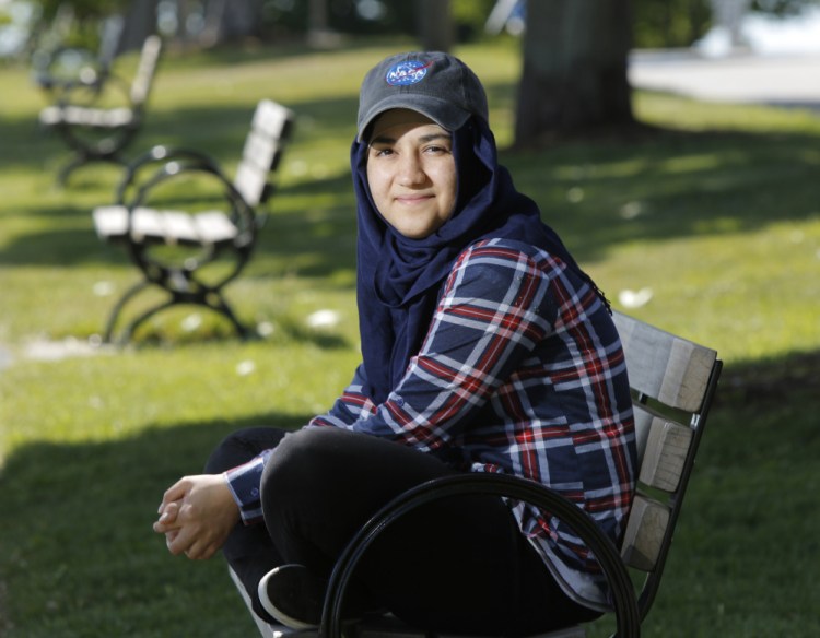 Portland High's Maryam Abdullah came to the U.S. from Iraq when she was 12. She blossomed in Portland schools, where she saw other immigrant students succeeding and knew that she could, too. "I felt like nothing was impossible," she says. Gregory Rec/Staff Photographer