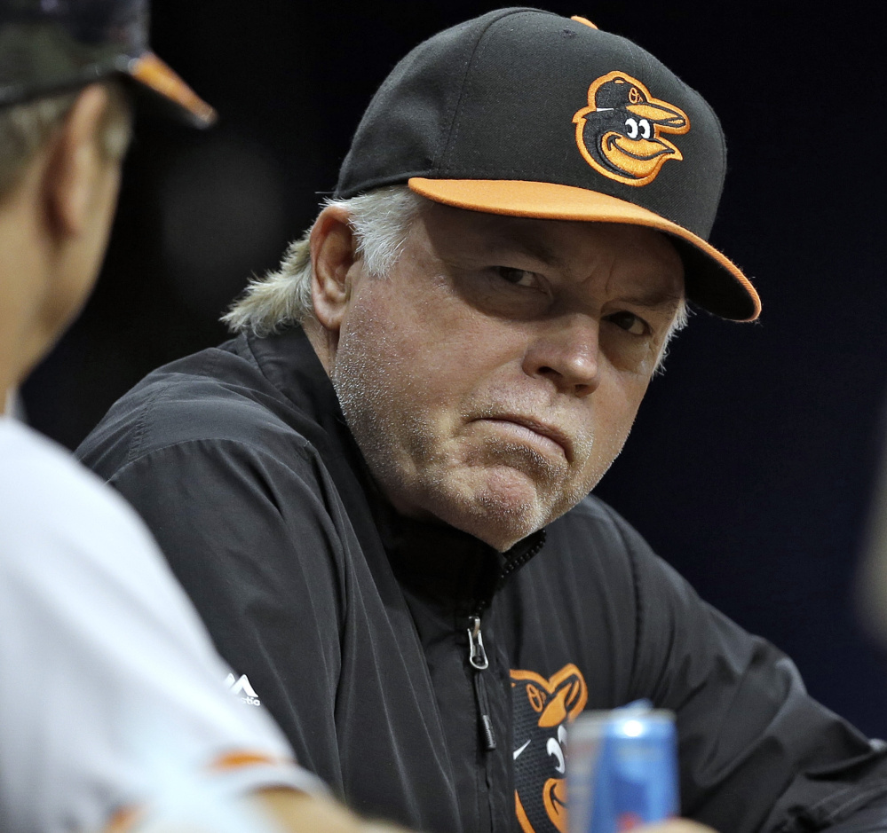 Manager Buck Showalter continues to push all the right buttons, as his Baltimore Orioles meet the Red Sox for three games starting Tuesday night at Fenway Park.