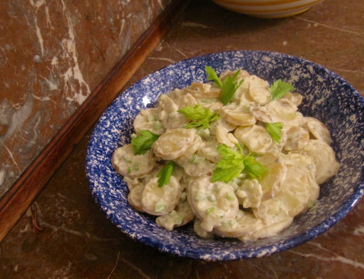 The secret to this potato salad? Two kinds of potatoes.