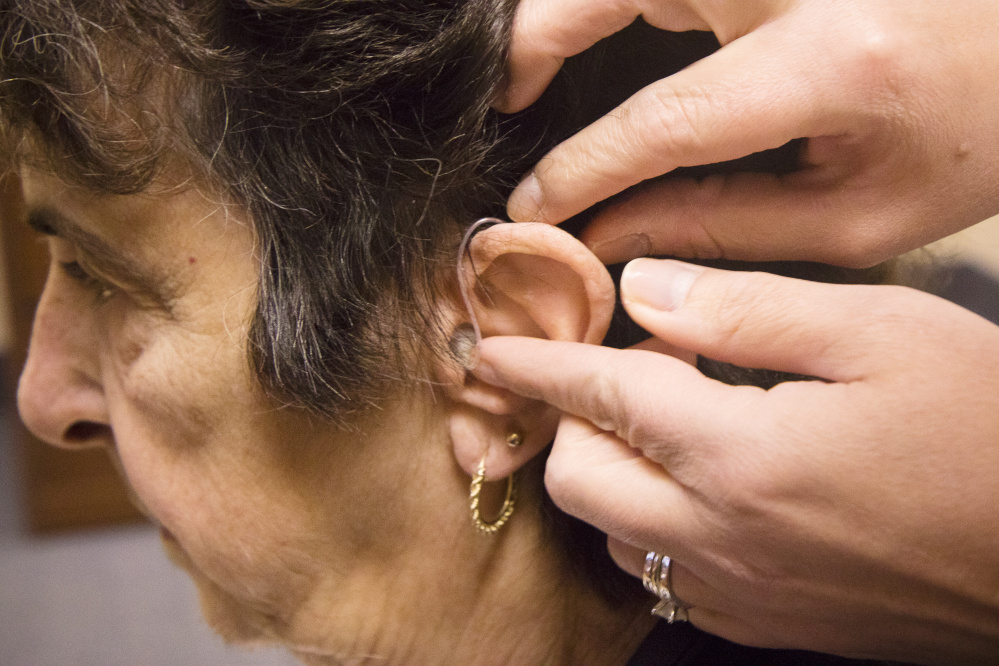 Even after she was told she needed two hearing aids 20 years ago, Pat Linhares could only afford one, and she wore it until it stopped working last year. The 75-year-old Old Orchard Beach woman had been going without until Beltone Hearing Care Foundation selected her recently as a recipient of two new hearing aids for free. She was fitted for the pair last week.