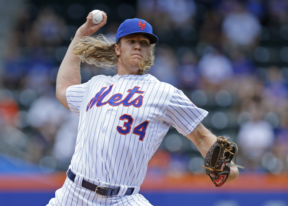 Noah Syndergaard recorded his sixth straight victory as the Mets beat the Royals 4-3 in an interleague game at New York on Wednesday.