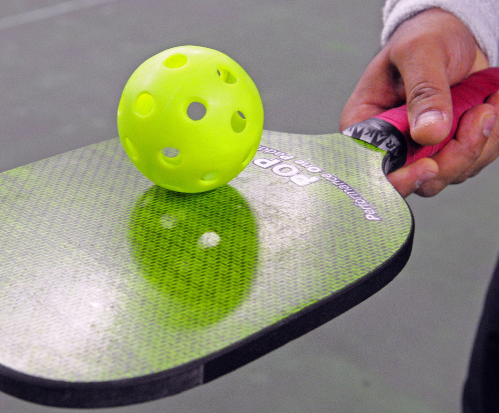 Pickle ball is played with a perforated, plastic ball and a solid paddle. Some of the best players from the Northeast and several other states are visiting Portland for a regional event.