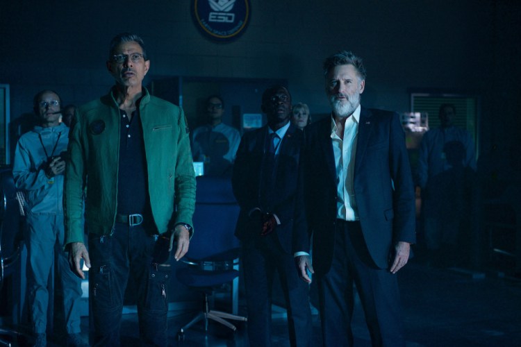 Jeff Goldblum, left, as David Levinson, and Bill Pullman, as former U.S. President Thomas Whitmore, make a shocking discovery in "Independence Day: Resurgence."