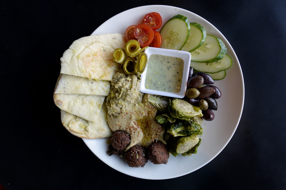 The mezze plate at Tiqa in Portland. Shawn Patrick Ouellette/Staff Photographer