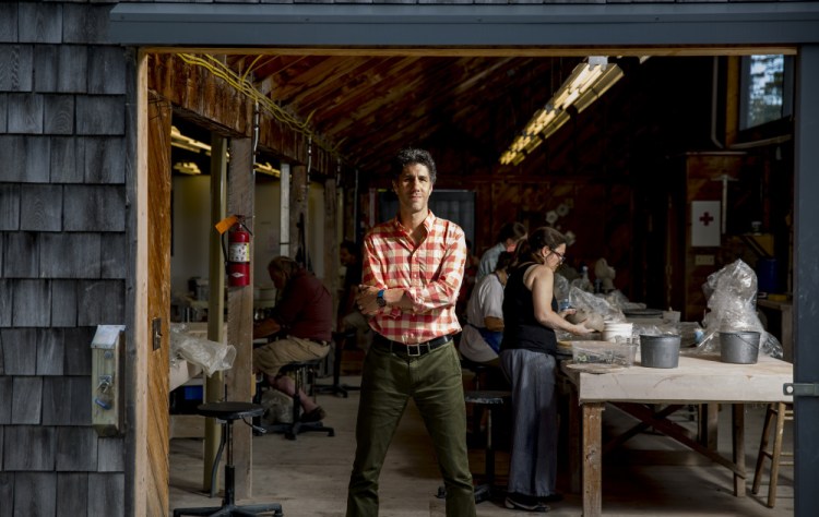 Paul Sacaridiz in the ceramics studio.