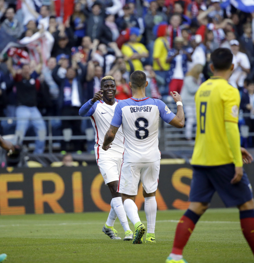 Clint Dempsey and Gyasi Zardes hope to do a little more celebrating Saturday night when the United States takes on Colombia in the third-place game at the Copa America. The tournament has been a success in the U.S.