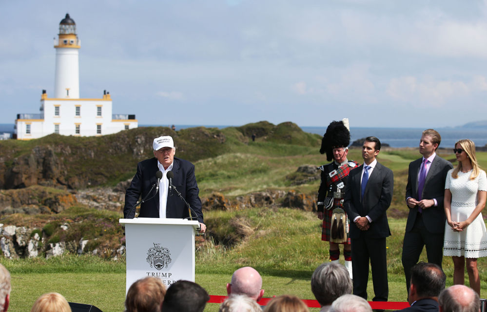 Donald Trump, in Scotland on Friday after the United Kingdom voted to leave the European Union, saluted the decision, saying the nation's citizens "took back their country."