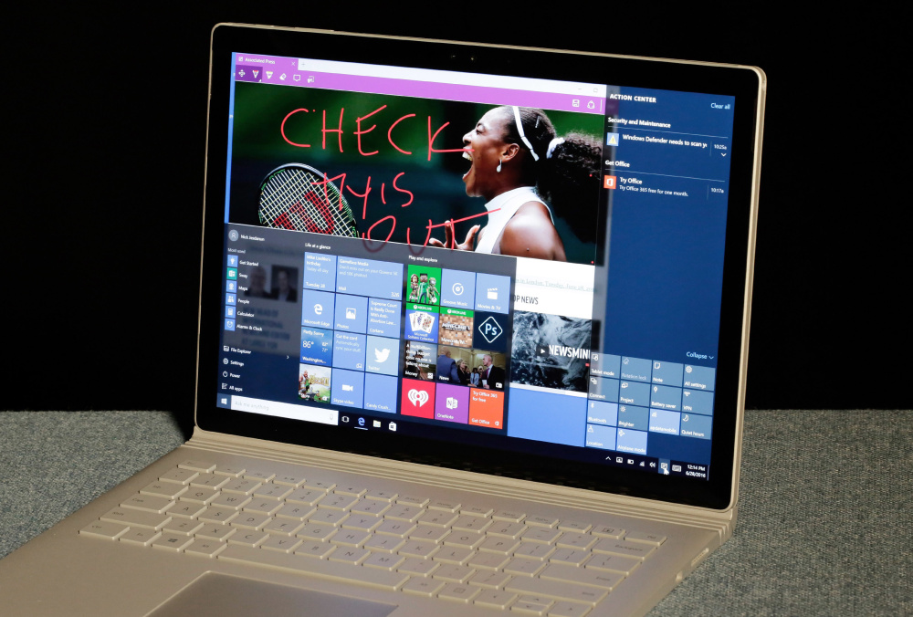 With Windows 10, users choose desktop mode with a keyboard or tablet mode when the device is detached.
