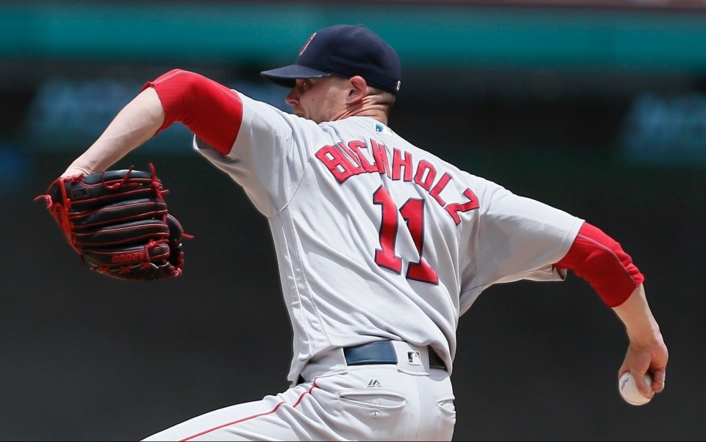 Clay Buchholz, seen pitching in June, is a good choice to start Game 3 for the Red Sox because he's a righthander and he's got playoff experience.