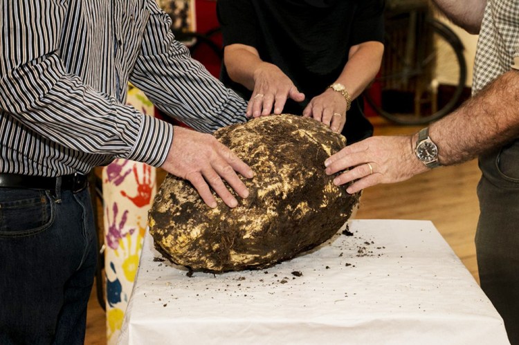 A 22-pound lump of bog butter estimated to be more than 2,000 years old. Cavan Museum photo via Washington Post