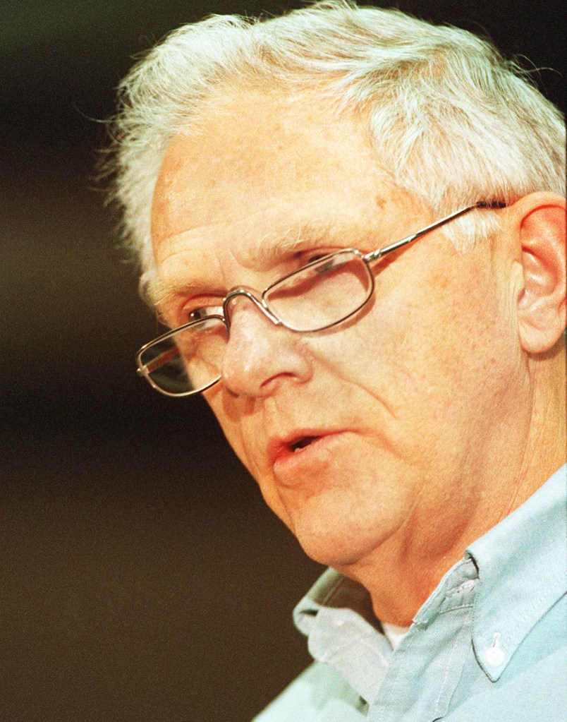 Ralph Stevens testifies at a December 1998 hearing on the gas additive MTBE held by the Maine Department of Environmental Protection. He was among those who successfully advocated to ban the additive – making Maine one of the first states to do so – after it was discovered it could contaminate groundwater. Press Herald file photo