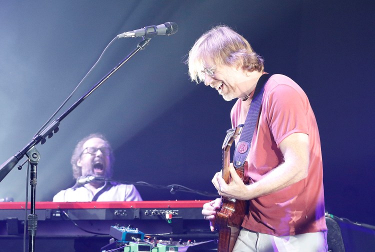 Page McConnell and Trey Anastasio of Phish play to a packed house in Portland in July 2016.
