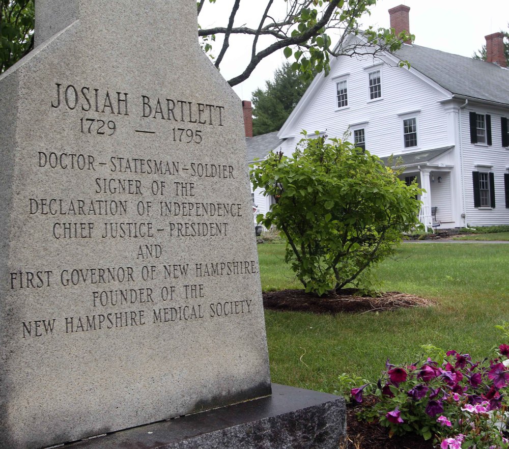 The home of New Hampshire statesman and signer of the Declaration of Independence Josiah Bartlett is up for sale after being in the family for seven generations.
