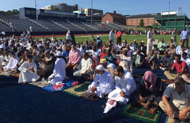Eid al-Fitr observance at Fitzpatrick Stadium in Portland Wednesday
