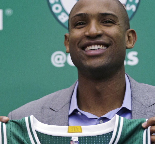 Veteran big man Al Horford was introduced Friday as the newest member of the Celtics, a week after he agreed to a four-year contract worth $113 million.