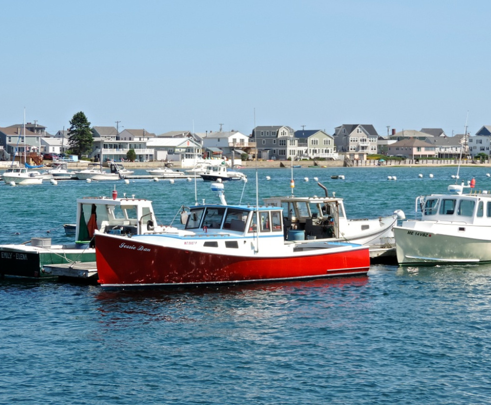 From the boat launch on the Webhannet you can take in the sights of lobster boats and Wells Beach cottages.