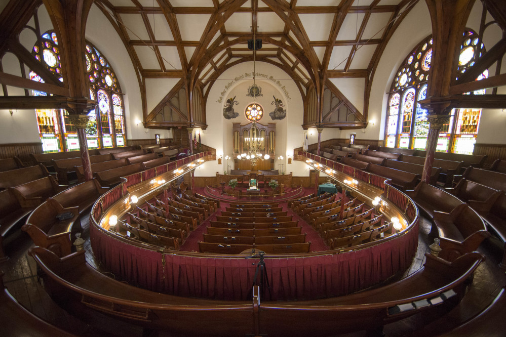 Shown is an interior view of Mother Bethel African Methodist Episcopal Church in Philadelphia, Wednesday, July 6, 2016. The church marks its 200th anniversary in the city where it was founded by a former slave. (AP Photo/Matt Rourke)