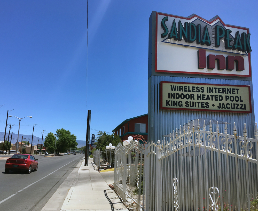 The Sandia Peak Inn in Albuquerque, N.M., is one of many motels along the historic Route 66 installing charging stations for electric cars. Some states are even pushing for solar panels and electric buses to be used on the highway.