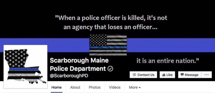 A screen grab of a picture on the Scarborough Police Department's Facebook page.