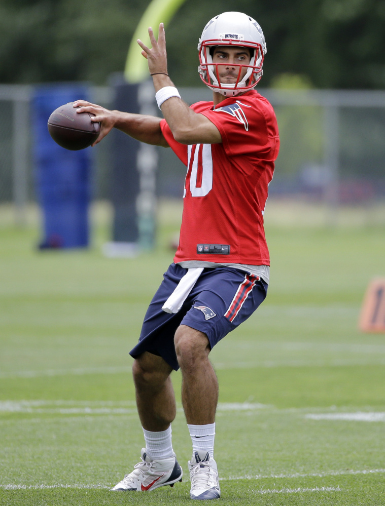 It could be a make-or-break season for Jimmy Garoppolo, who has never started an NFL game but is expected to fill in for Tom Brady while the Patriots' quarterback serves a four-game suspension.