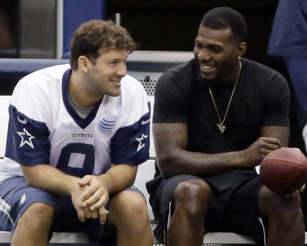 The Cowboys need quarterback Tony Romo, left, and receiver Dez Bryant on the field to be successful this season. Both missed time last year and the Cowboys floundered.
