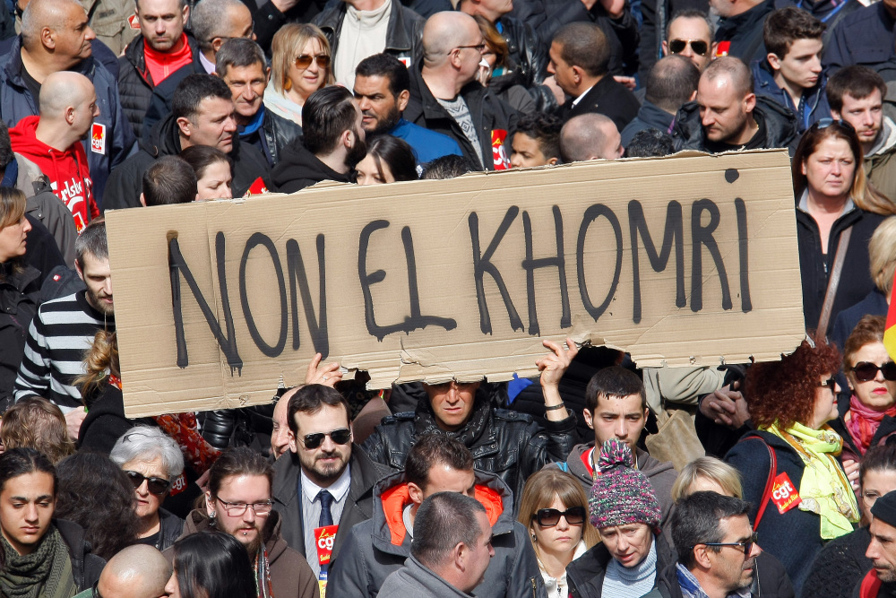 This protest in Marseille, France, in March was one of many against a divisive labor bill that was forced through the French Parliament on Wednesday without a vote.