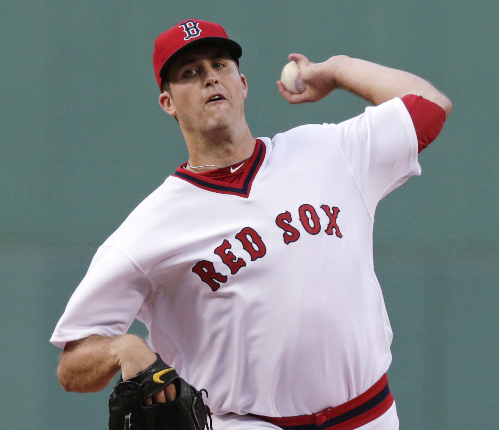 Drew Pomeranz didn't have quite the Red Sox debut he was hoping for, surrendering five runs in the fourth inning before he was lifted without recording an out.