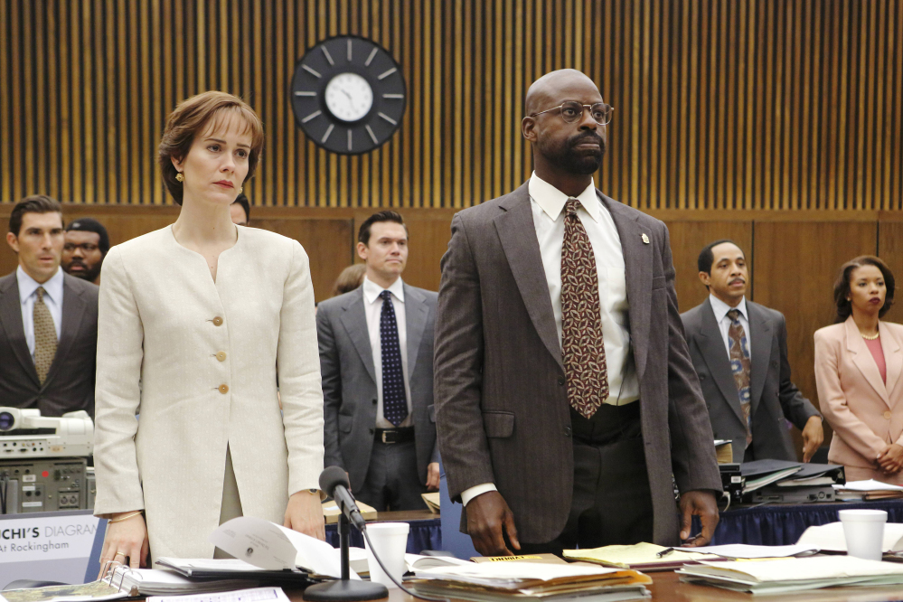 "The People v. O.J. Simpson: American Crime Story," with Sarah Paulson as Marcia Clark and Sterling K. Brown as Christopher Darden, was shocking to Clark because the show depicted the sexism she faced during the 1995 trial.