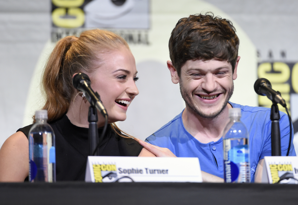 Sophie Turner and Iwan Rheon are part of the "Game of Thrones" panel on Day 2 of Comic-Con International on Friday in San Diego.