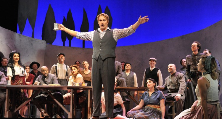 Edward Parks plays Escamillo in PORTopera's production of "Carmen" at Merrill Auditorium in July 2016.