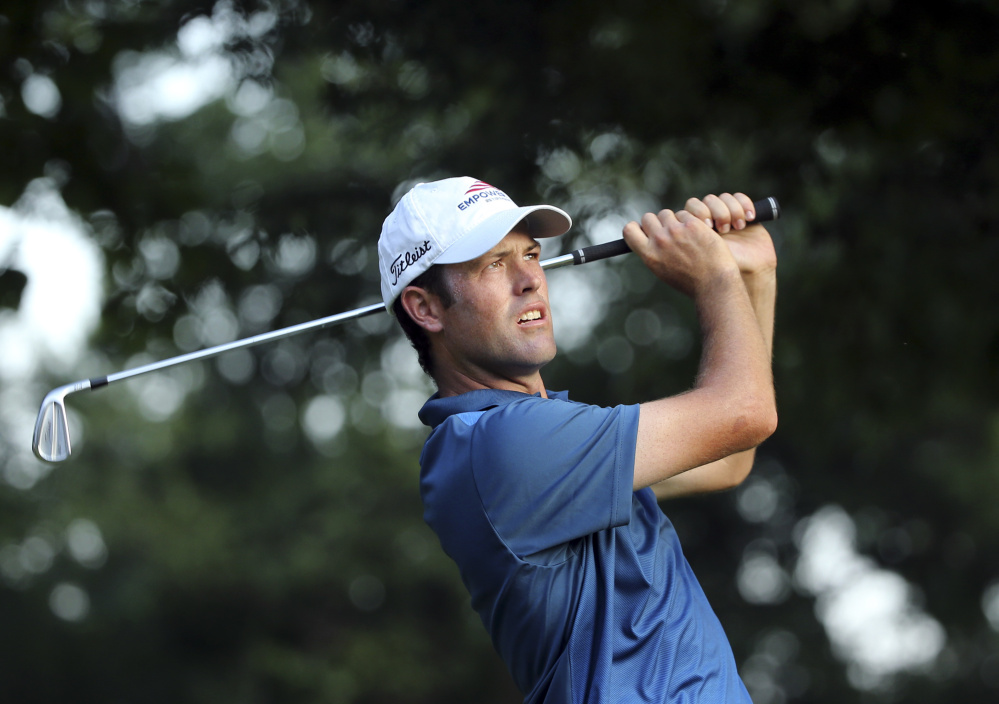 Robert Streb shot 63 Friday and its tied for the lead at 9-under par with Jimmy Walker at the PGA Championship at Baltusrol Golf Club in Springfield, New Jersey.