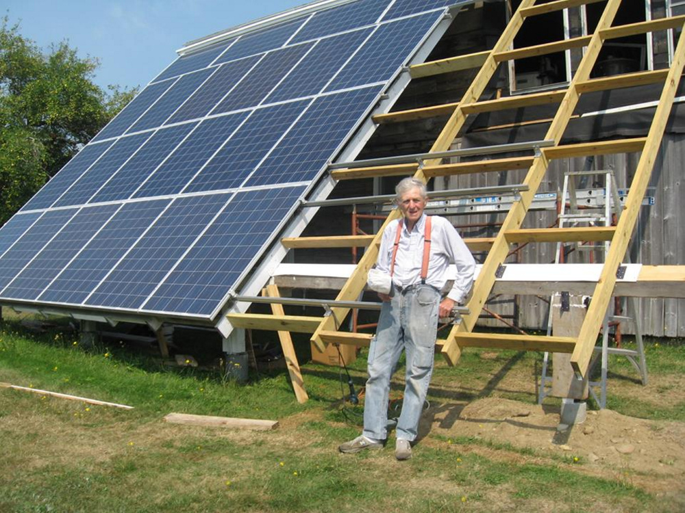 The humble Farmer adds eight panels to the solar array at his St. George home. They provide all the electricity he and his wife need, with enough left over to power an electric car.