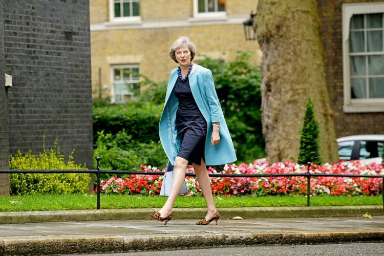 British Home Secretary Theresa May arrives for a cabinet meeting at 10 Downing Street on June 27, 2016. Associated Press
