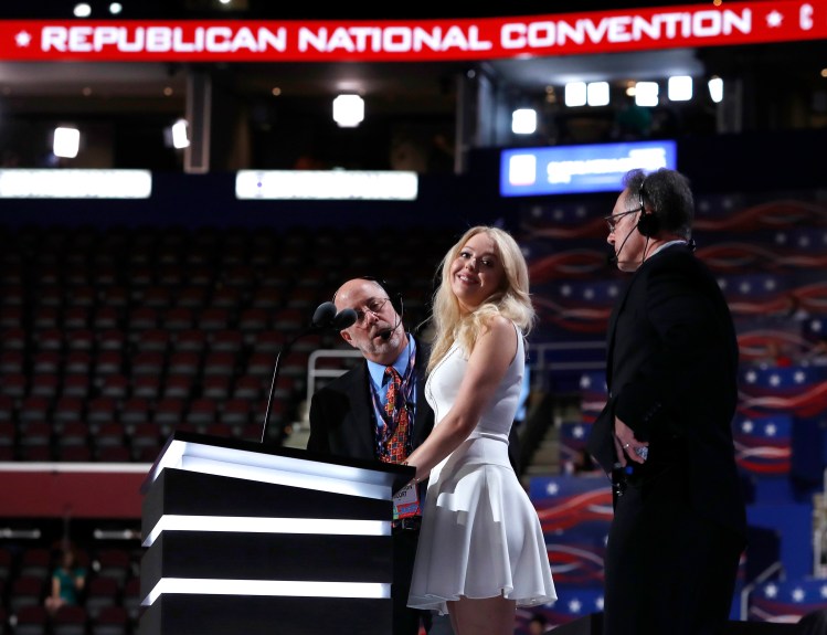 Tiffany Trump, daughter of presidential candidate Donald Trump, will give a speech at the Republican National Convention on Tuesday night.    Associated Press/Carolyn Kaster