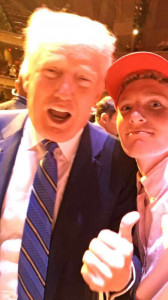 Connor Mullen poses in a selfie with Donald Trump after Thursday's rally. Photo courtesy Connor Mullen