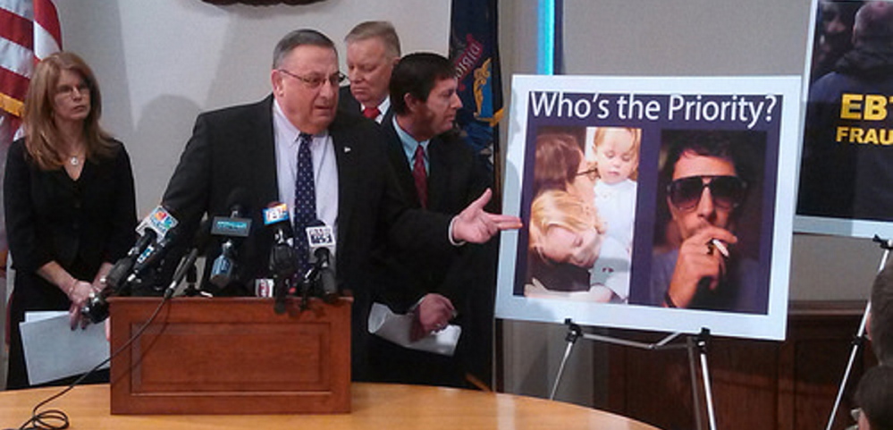 Gov. LePage defends cutting health coverage for childless adults, a policy that is interfering with the state's response to the opioid crisis.