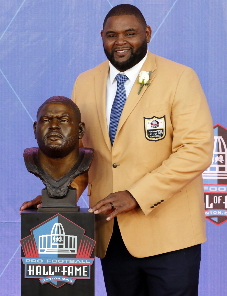 Orlando Pace, who was the first overall pick in the 1997 NFL draft, was inducted into the Pro Football Hall of Fame on Saturday.