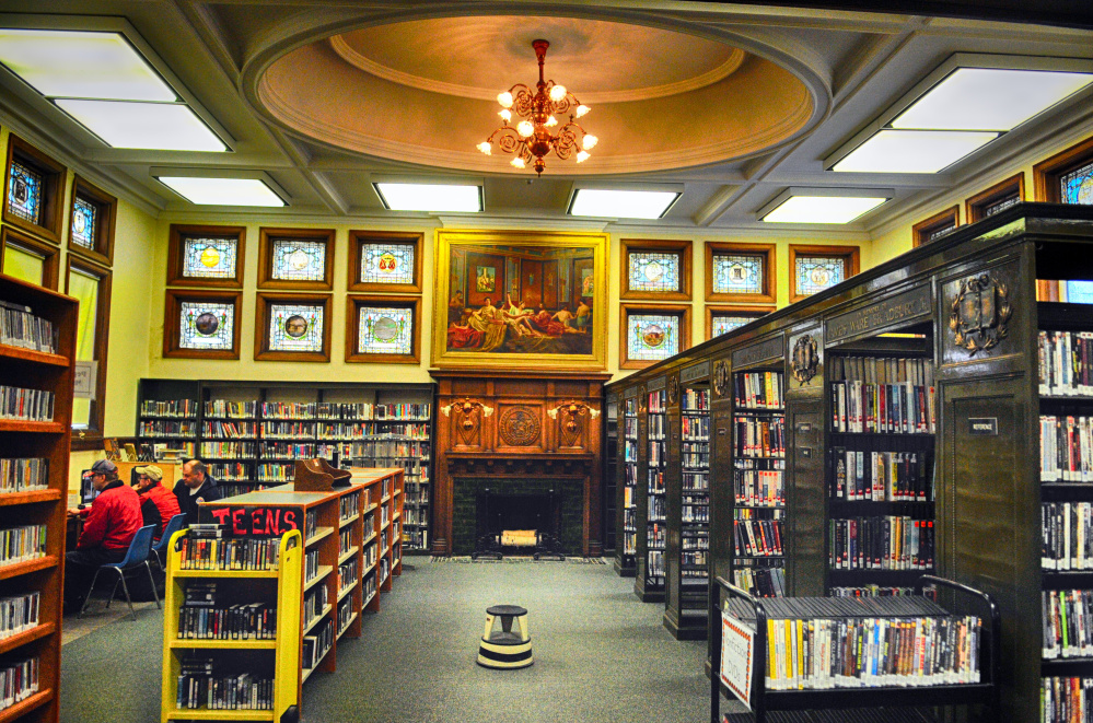 The stacks room of Augusta's Lithgow Public Library on April 11, 2015, before renovation.