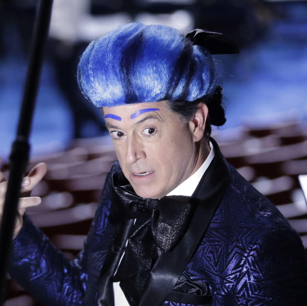 Stephen Colbert appears at the Democratic National Convention in Philadelphia on July 24.