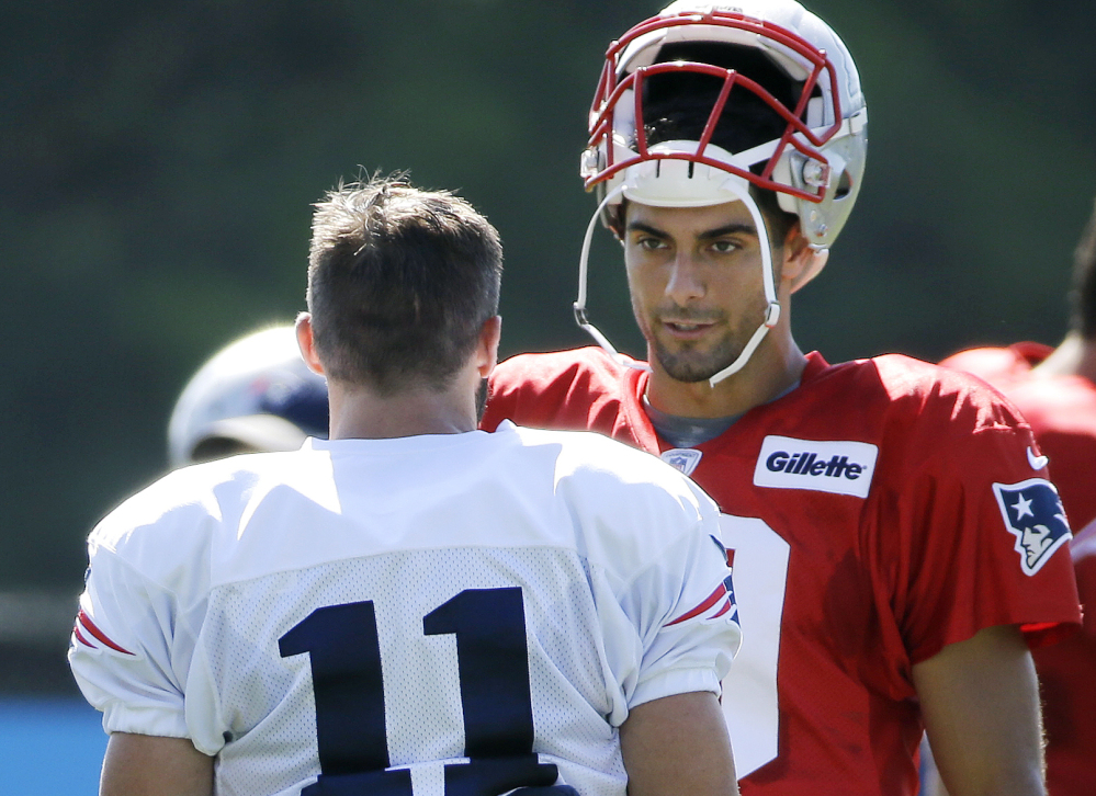 Jimmy Garoppolo can finally look to Julian Edelman, 11, as one of his prime targets this fall as he'll have the chance to start while Tom Brady serves a four-week suspension stemming from 2015's "Deflategate."
