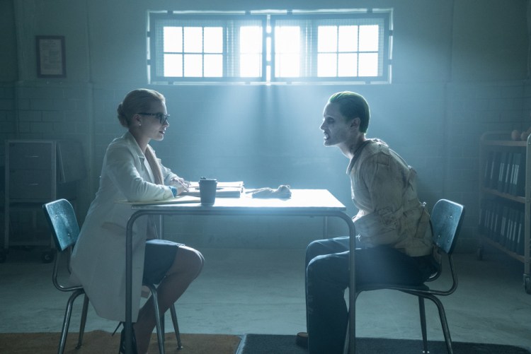 Margot Robbie, left, and Jared Leto in "Suicide Squad"