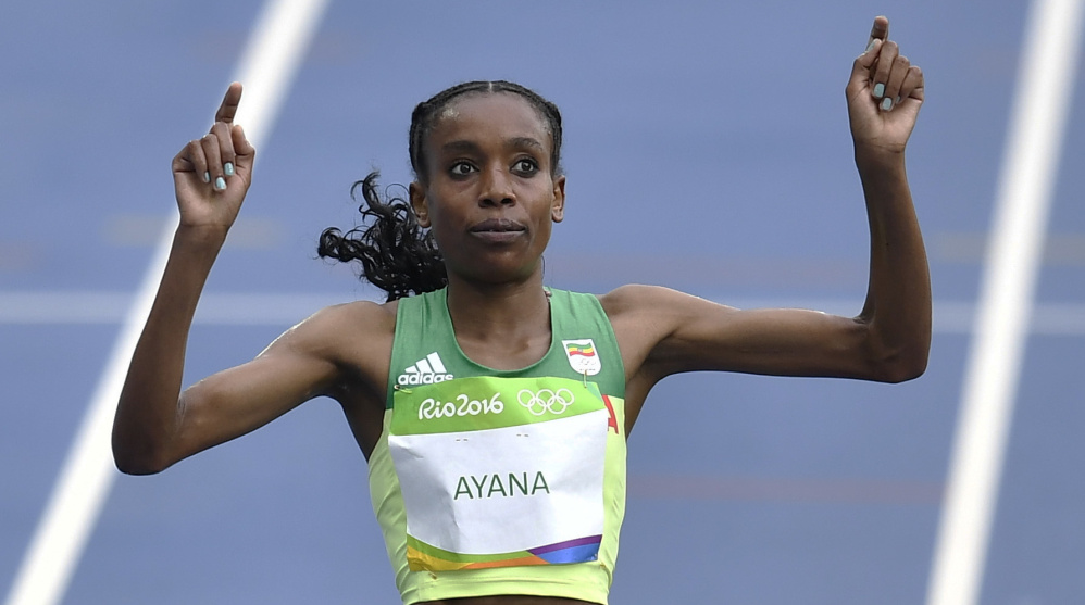 Almaz Ayana ran like a machine Friday to win the women's 10,000, but some wonder what helped propel the machine. She's from Ethiopia, which has been under a doping cloud.