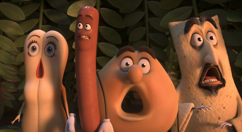 "Sausage Party," a bawdy animated movie co-written by Seth Rogen and Evan Goldberg, debuted in second place at the box office with a $33.6 million haul this weekend.