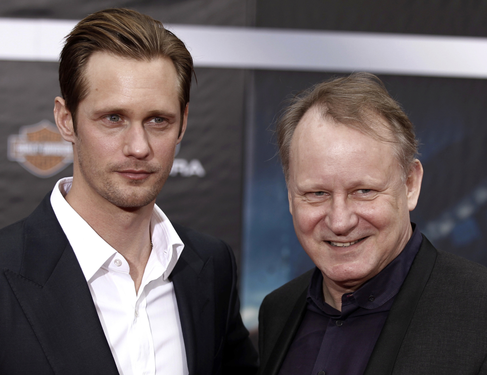 Stellan Skarsgard, right, is proud of how his sons, among them Alexander, act on and off the screen.