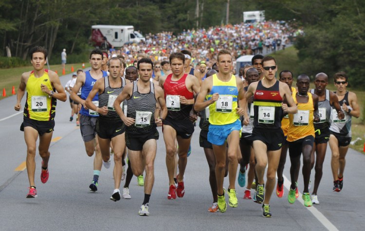 Runners compete in the 2016 TD Beach to Beacon 10K in Cape Elizabeth on Aug. 6. The race organization took in $926,967 in revenue in 2014 and gave just 0.59 percent to charity.
