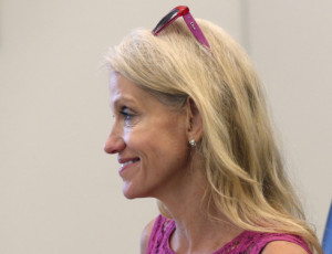 In an interview on CNN Tuesday, Kellyanne Conway, campaign manager for Republican presidential candidate Donald Trump, did not offer any evidence of new donations by the candidate. Gerald Herbert/Associated Press