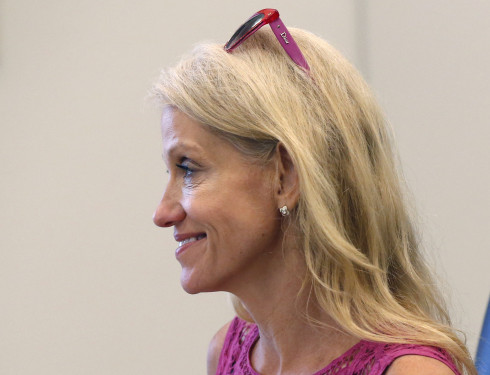 In an interview on CNN Tuesday, Kellyanne Conway, campaign manager for Republican presidential candidate Donald Trump,  did not offer any evidence of new donations by the candidate. <em>Gerald Herbert/Associated Press</em>