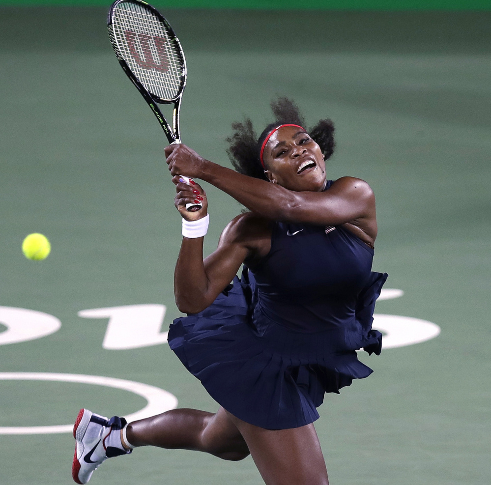 Serena Williams has been nursing a sore shoulder since she won Wimbledon in early July for her 22nd grand slam singles title and hasn't played a match since the Olympics.