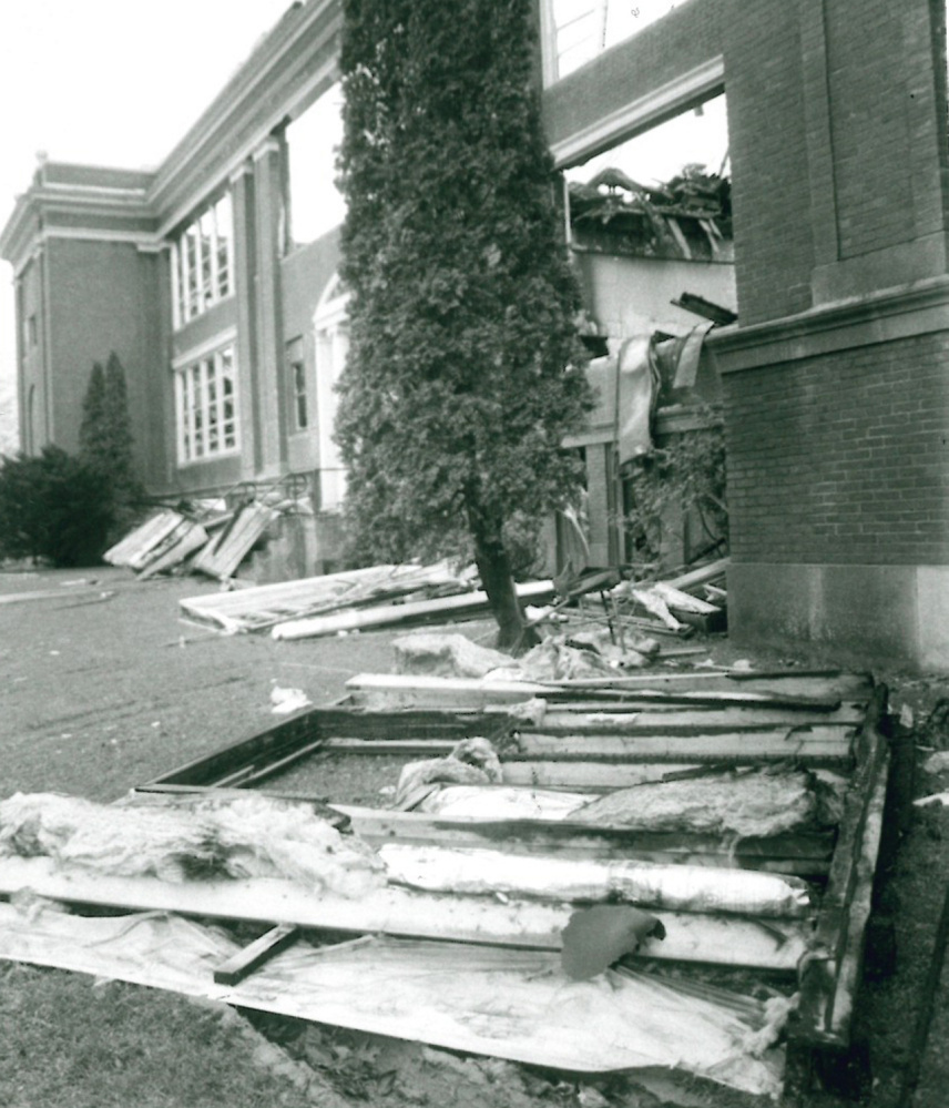Madison High School was gutted by a fire in October 1986. Toby Thibeault, 15, of Madison was later charged with the fire and another one at Carrabec High School and was tried in early 1987 as a juvenile.