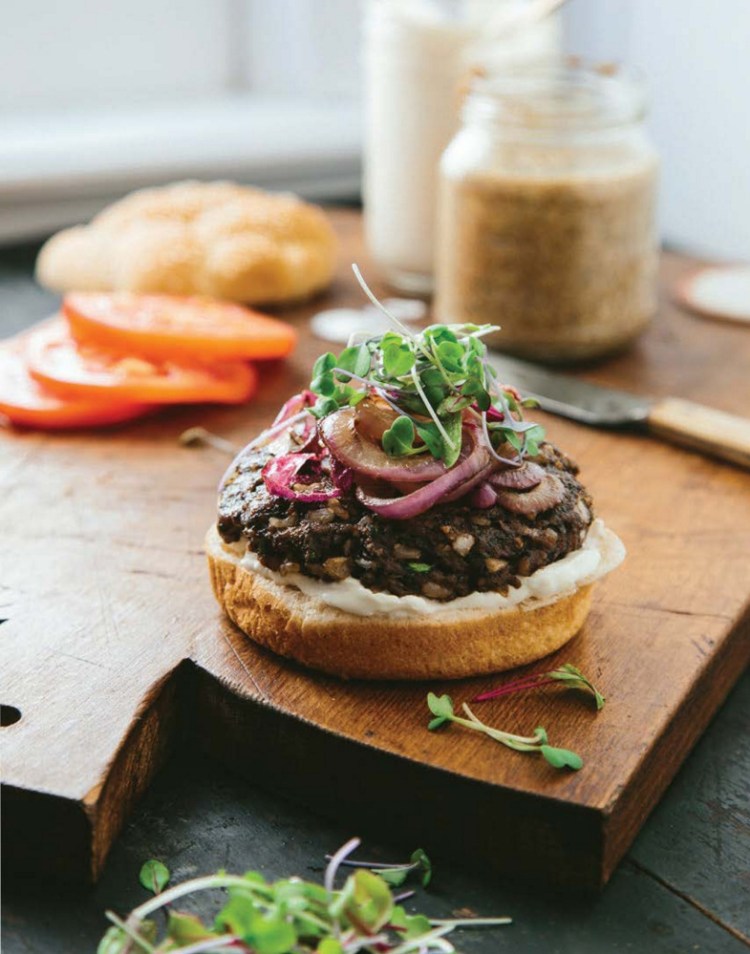 Miyoko Schinner created her Real Burger more than 20 years ago for her former restaurant Now and Zen in San Francisco. The recipe is in her cookbook "The Homemade Vegan Pantry."